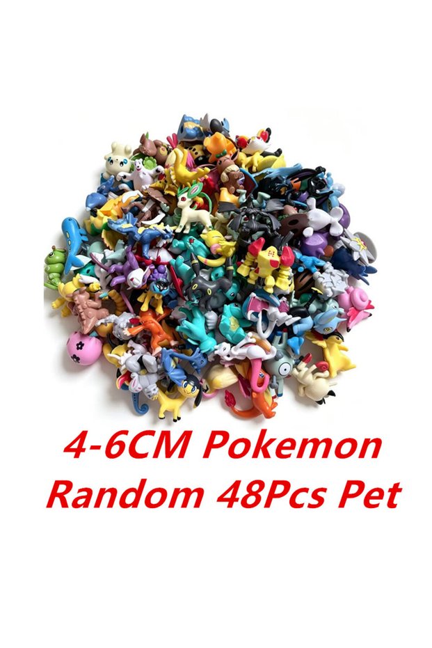 4-6CM 48Pcs 24-72Pcs Pokemon Anime Figure Pikachu Action Toys 4-6cm Cartoon Mini Pet Ornamental Deco