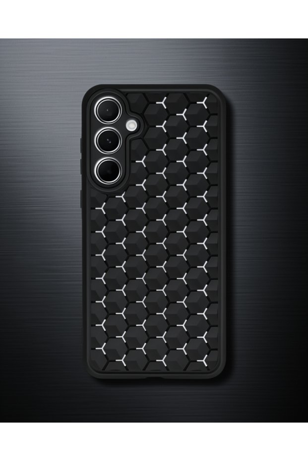 Samsung Galaxy A35 5g Case Honeycomb Silicone Cover - Black
