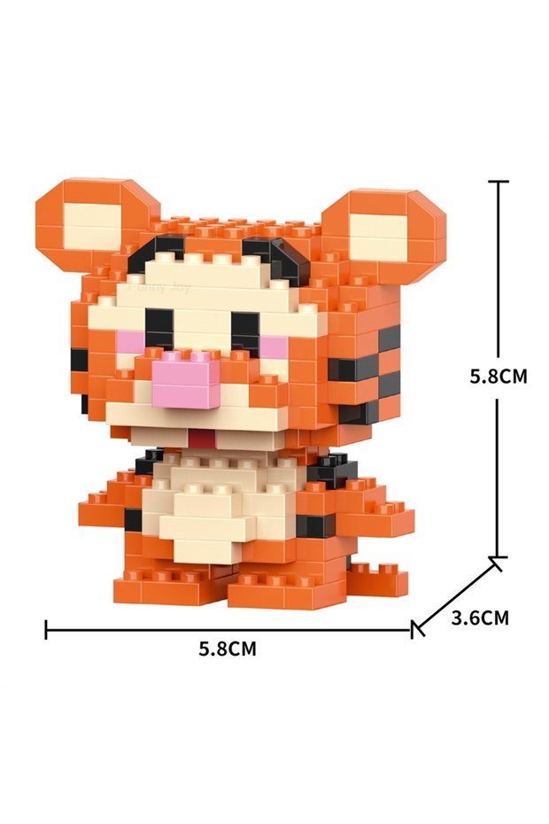 No Box 7220 Kurome Cinnamoroll DIY Hello Kitty Stitch Block Character Assembled Model Mickey Mouse B