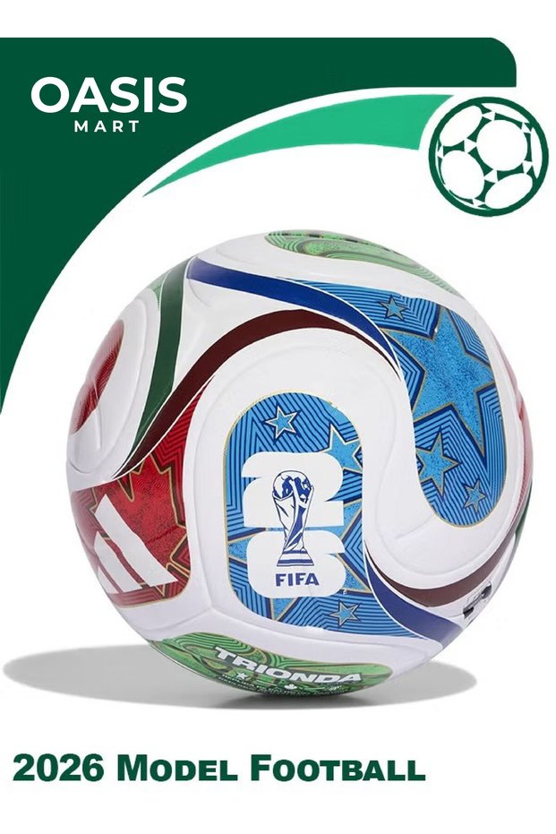 World Cup 2026 Model Football Size 5, Durable Textured Soccer Ball for Indoor & Outdoor Training, Practice and Matches