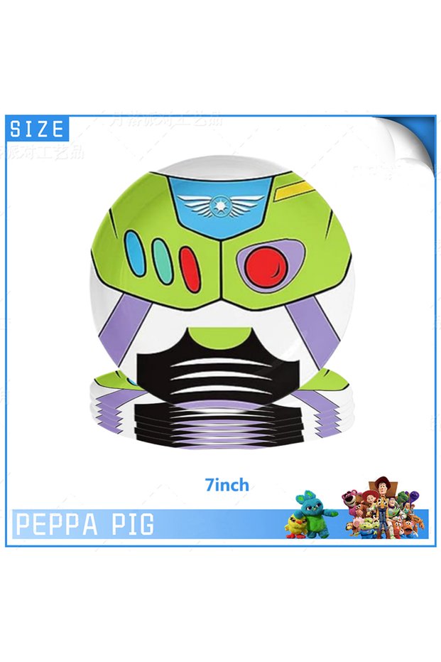 7inch plate-10PCS-2 Kids Birthday Decoration Disposable Tableware Toy Story Cups Plates Ballo
