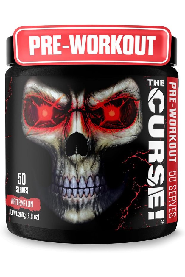 The Curse Pre Workout, Watermelon Flavour | 50 Servings - Intense Energy & Focus, Instant Strength Gains, Enhanced Blood Flow - Nitric Oxide Booster with Creatine & Caffeine - Men & Women