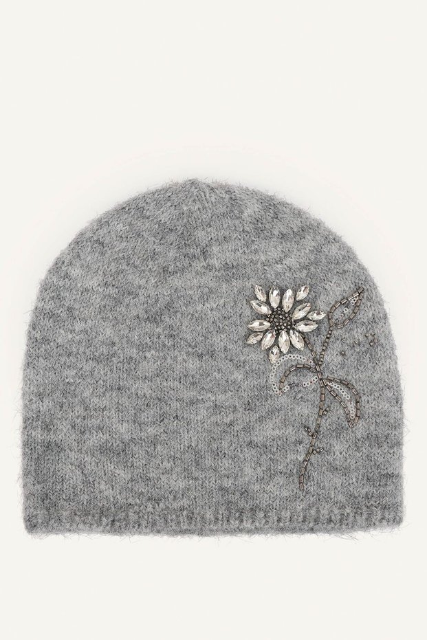 Stone Embellished Floral Women's 3D Beret I0943Ax26Wn
