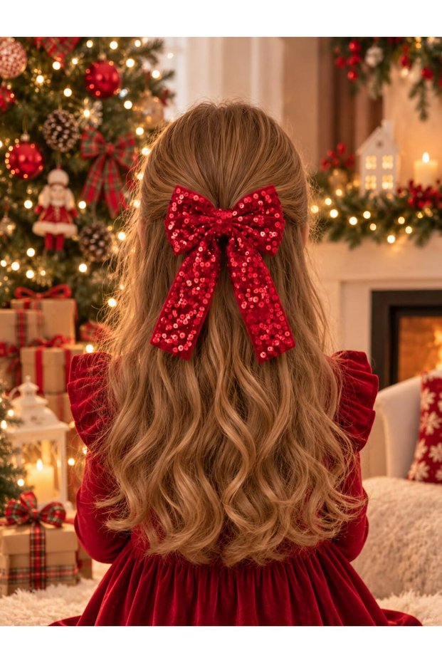 New Year Concept Sequin Bow Buckle