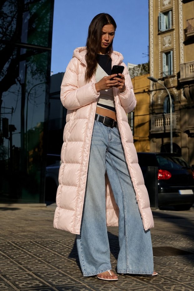 Women's Hooded Long Stylish Beige Coat