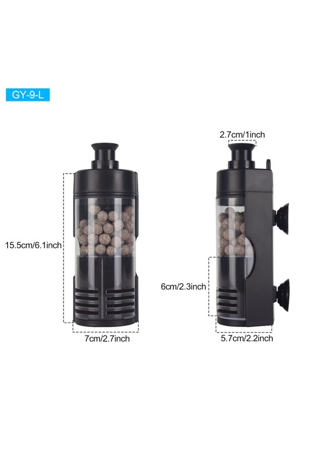 L Pneumatic Filter Mini Water Purification Circulation Filter Fish Tank Oxygenation Filter Aquarium