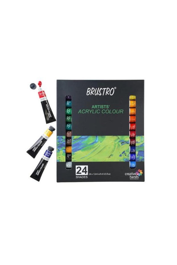 Acrylic Paint Colour Set - 24 x 12ml Tubes