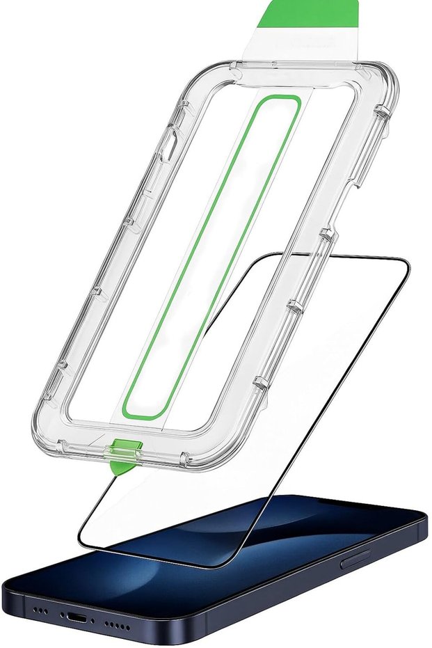 5D 9H Glass Screen Protector Compatible with iPhone 18 Pro Max, with Easy Application Tool, Full Coverage, Transparent