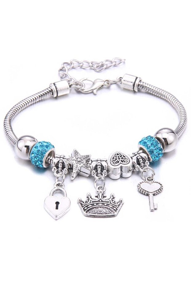 B3282-blue 2025 New Charm Bracelet & Bangles Jewelry white butterfly Crown Beads Bracelets Brands Br