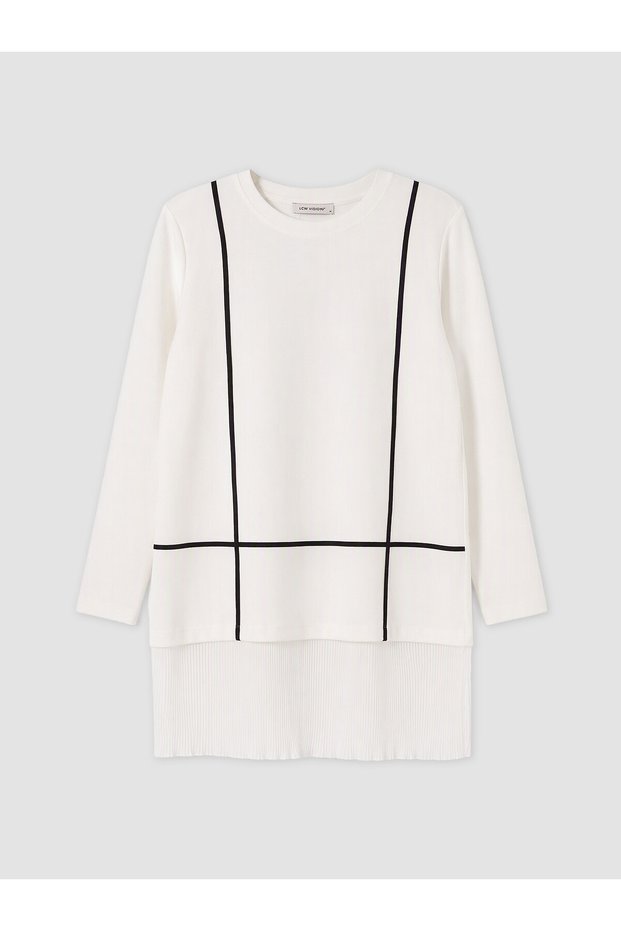 Ozmarka New Season White Soft Touch Women's Sweatshirt Tunic