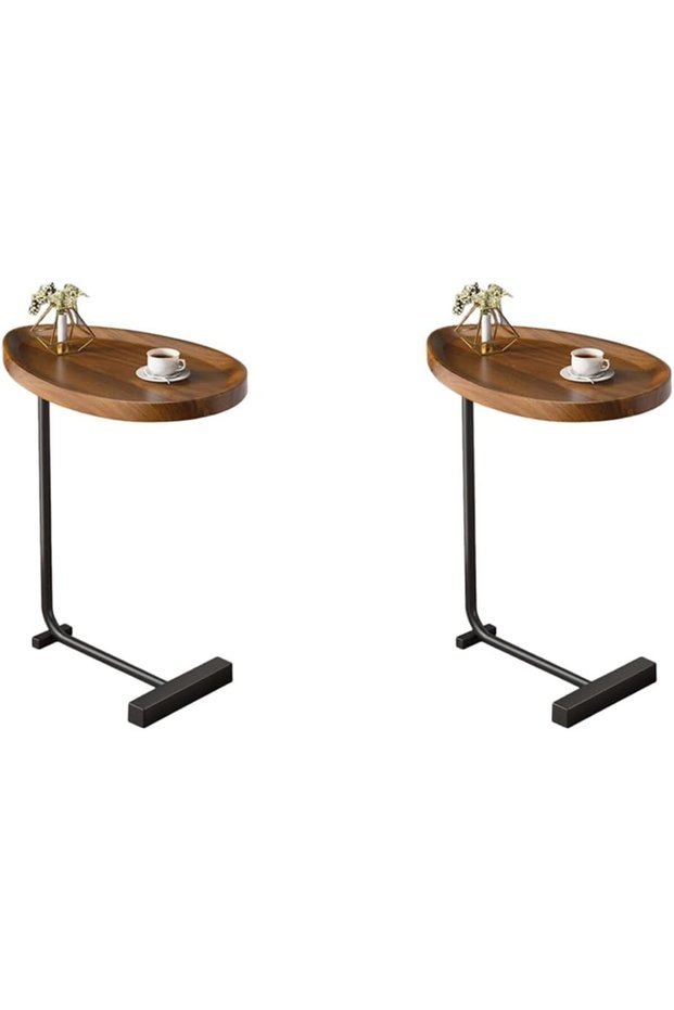 Nzone C Shaped Table, Side Table,End for Sofa and Bedside, طاوله قهوه,Couch Side Tables That Slide U