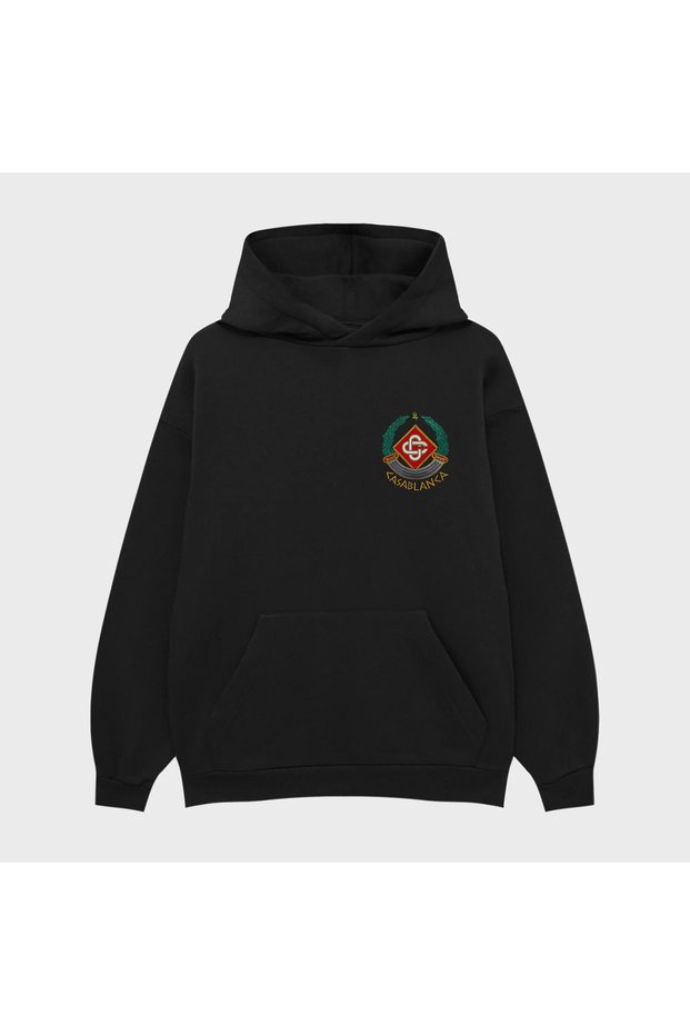 Unisex Casablanca Garland Printed 3 Thread Threaded Hoodie Sweatshirt