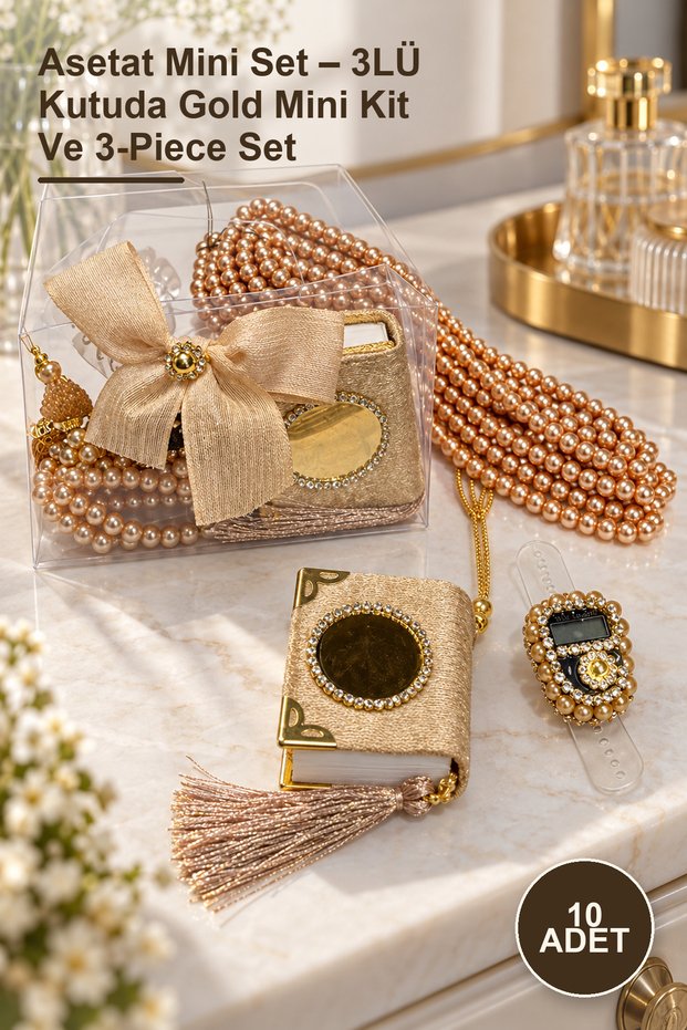 10 Piece Acetate Mini Set – Gold Mini Kit and 3-Piece Set in a 3-Piece Box