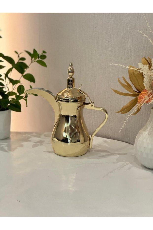 دلة القهوة السعودية ذهبي مقاس 26