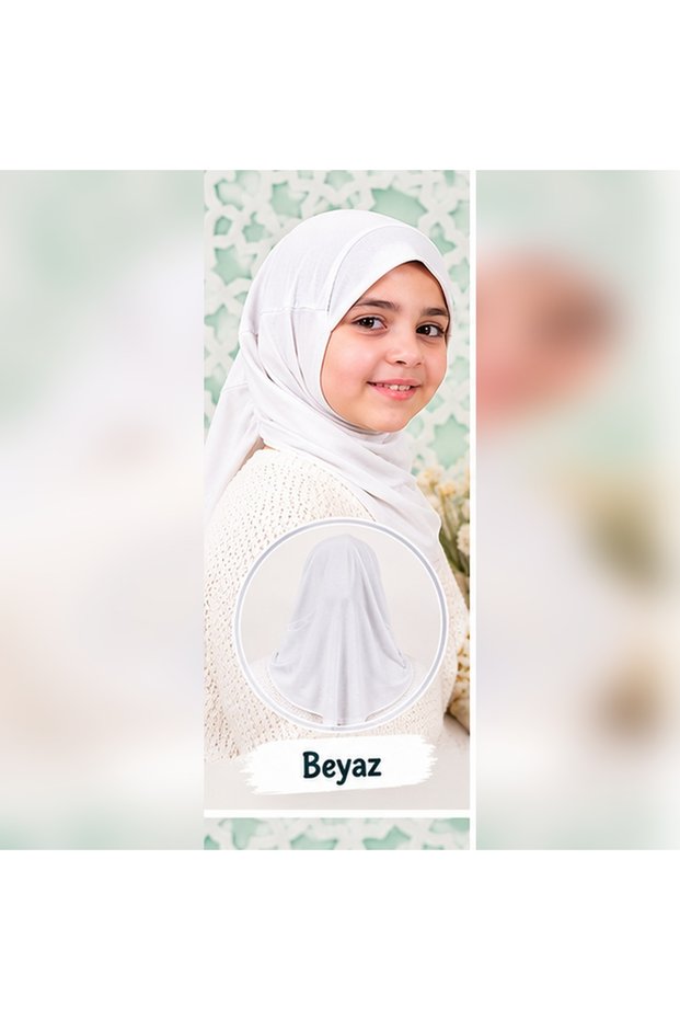 Pleated Children's Hijab_Practical Headscarf Scarf_Hijab for Kids Prayer Cap Shawl Hijab