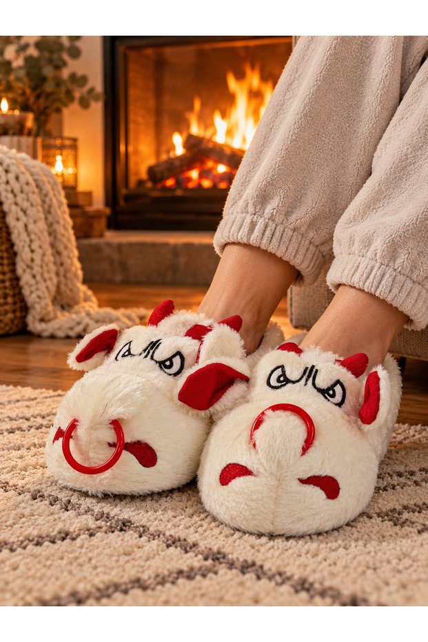 Antarctica 1-Day Indoor Non-Slip Silicone Sole Comfortable Orthopedic Warm Soft Animal Concept Sweet Slippers