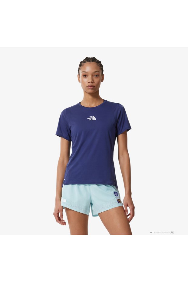 Summit High Trail Ss Graphic Women's Blue T-Shirt