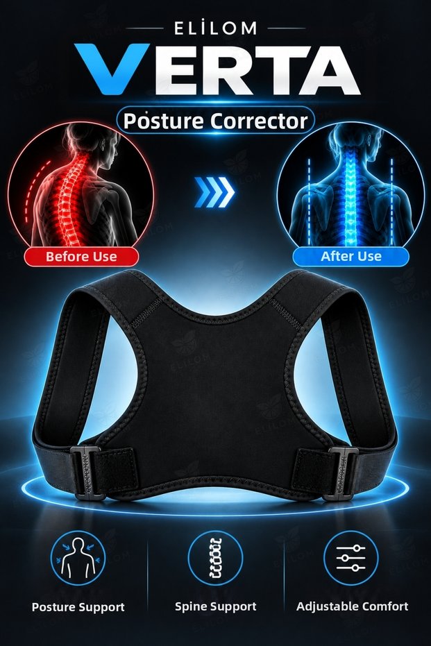 Sportsman's Upright Posture Corset Unisex Shoulder Back Supporter Anti-Hunchback Adjustable Posture Corrector Corset Verta