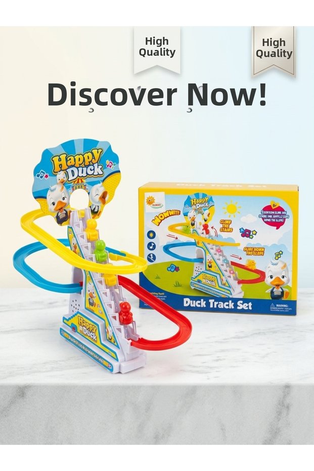 Happy Duck Automatic Stair Climbing Duck Set with Lights and Music