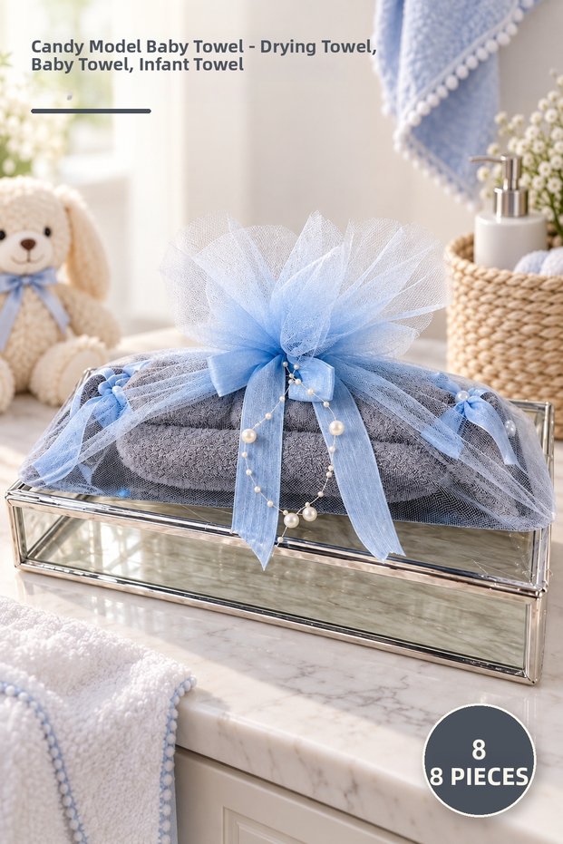 8 Pieces of Candy Model Baby Towels – Drying Towels, Baby Towels, Infant Towels