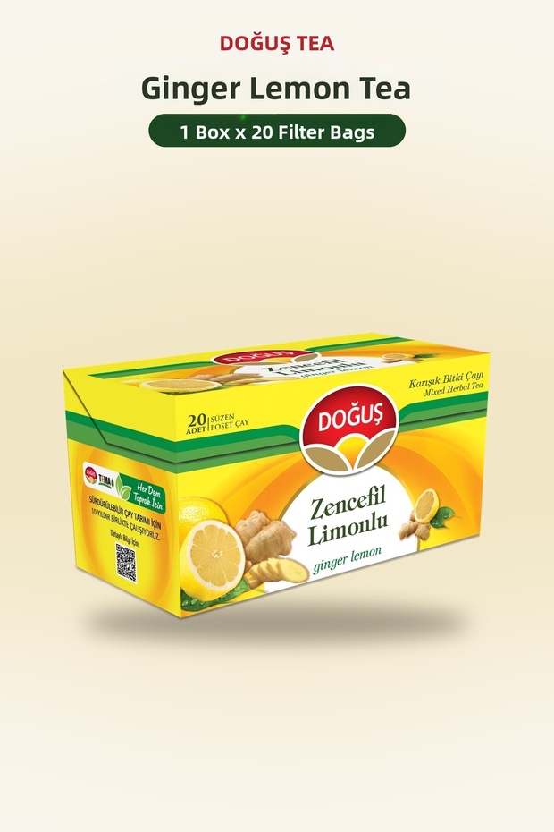 Ginger Lemon Tea 20 Filtered Bags X 1 Box