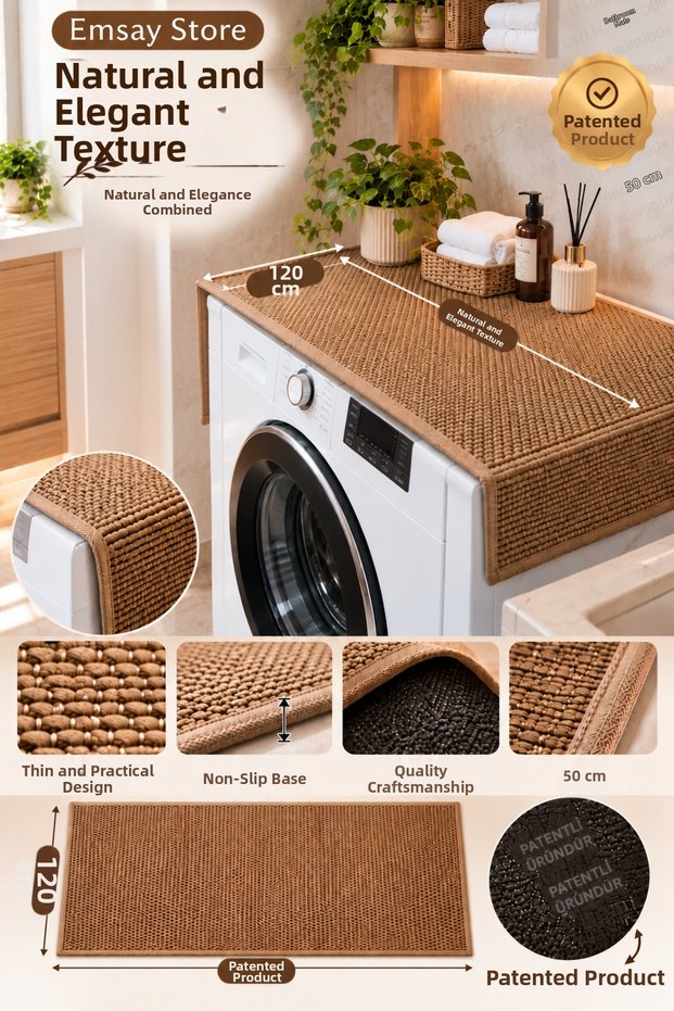 Custom Made Wicker Bamboo Non-Slip Mat, Bathroom Washing Machine Mat, Door Front Mat and Multi-Purpose Bamboo Mat