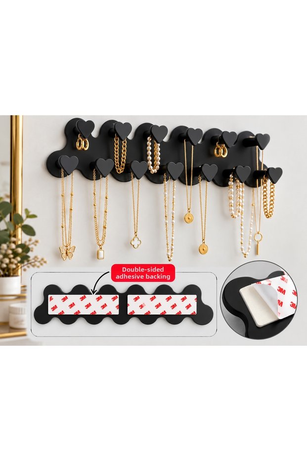 Jewelry Organizer - Necklace Hanger - Wall Cabinet Type Jewelry Hanger - Organizer - Jewelry Stand 13 Hooks