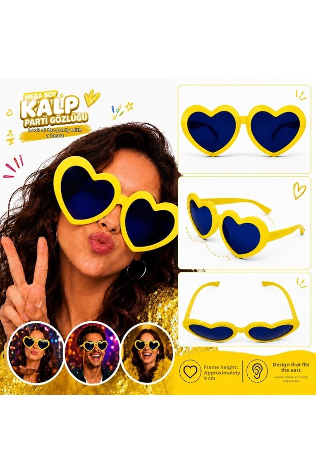 Mega Size Yellow Party Glasses