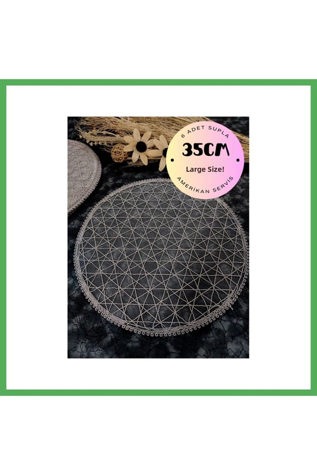 Supla, Gray Color American Service Set of 6 Supla, 6 Pieces Supla, Set of 6 Plate Coasters Bezoss