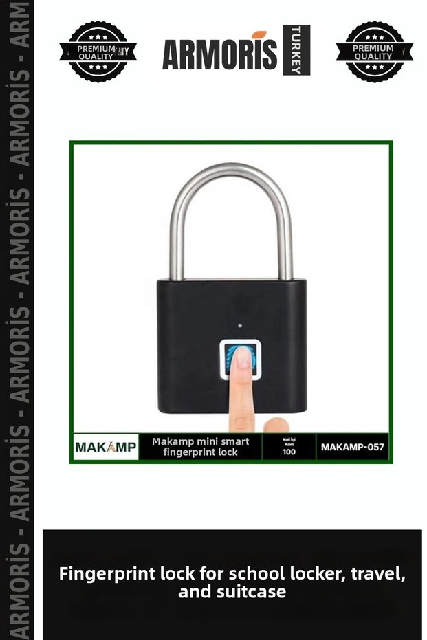 Asmakilit Biometric Security Steel Suitcase Cabinet Travel Accessory School Locker Lock