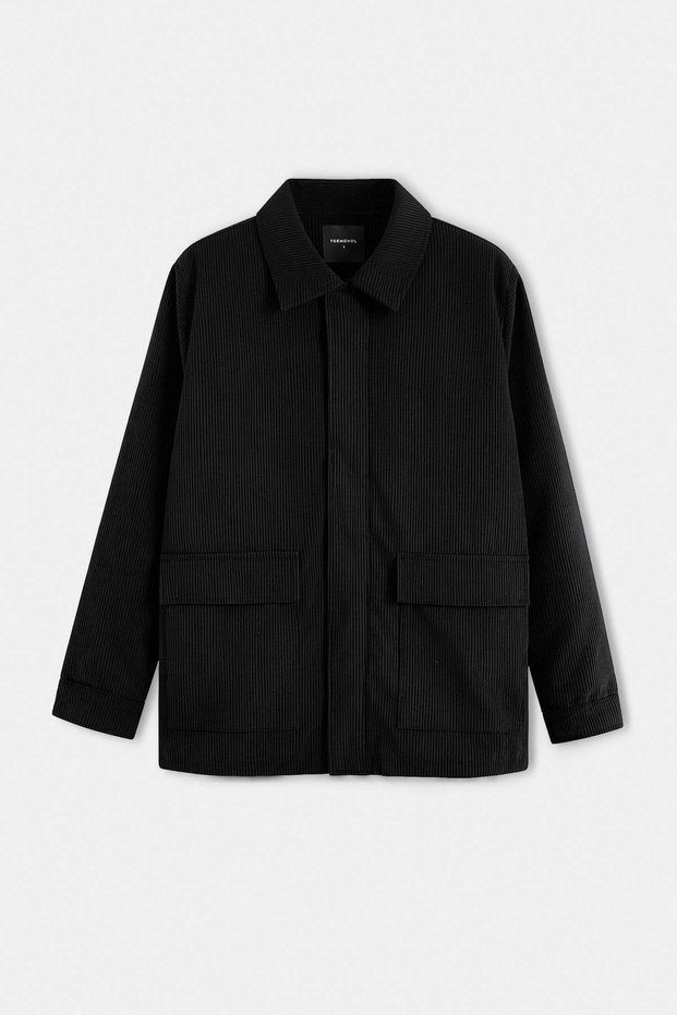Black Velvet Pocketed Buttoned Lined Regular Men's Coat Tmnaw27Mo00010