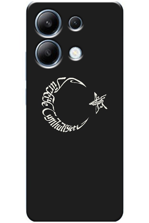 Xiaomi Redmi Note 13 Pro 5G Compatible Case with Crescent Moon, Star, and Atatürk (Printed)