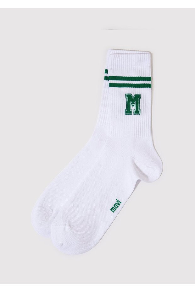White Socket Socks with Logo Detail 0911108-85310