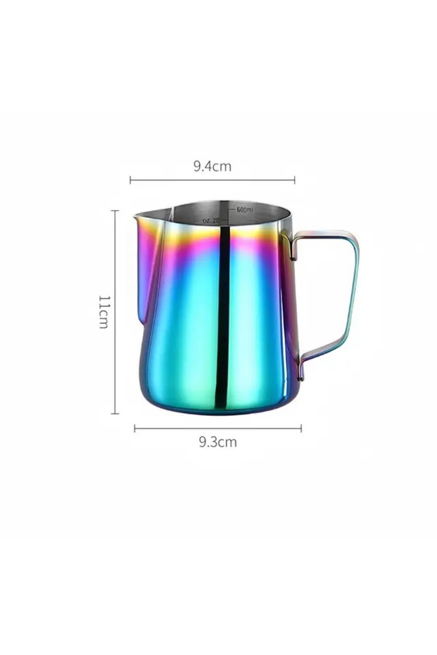 600ML With Scale 350/600/900ml Milk Creamer Frothing Pitcher With Scale Stainless Steel Coffee Cup J