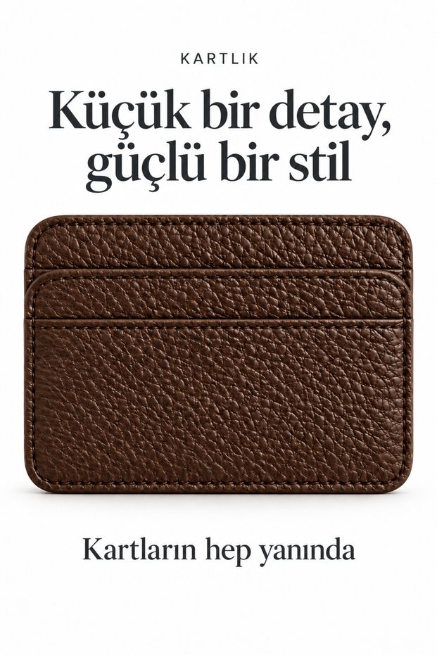 Genuine Leather Look Minimalist Card Holder - 4 Compartment Slim Wallet