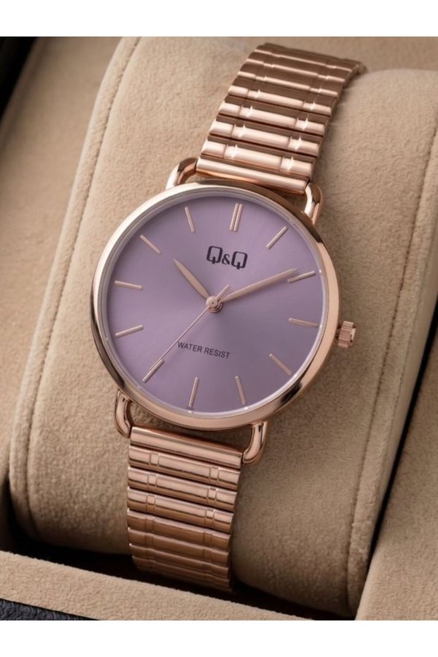 Women's Rose Gold Metal Cord Wrist Watch