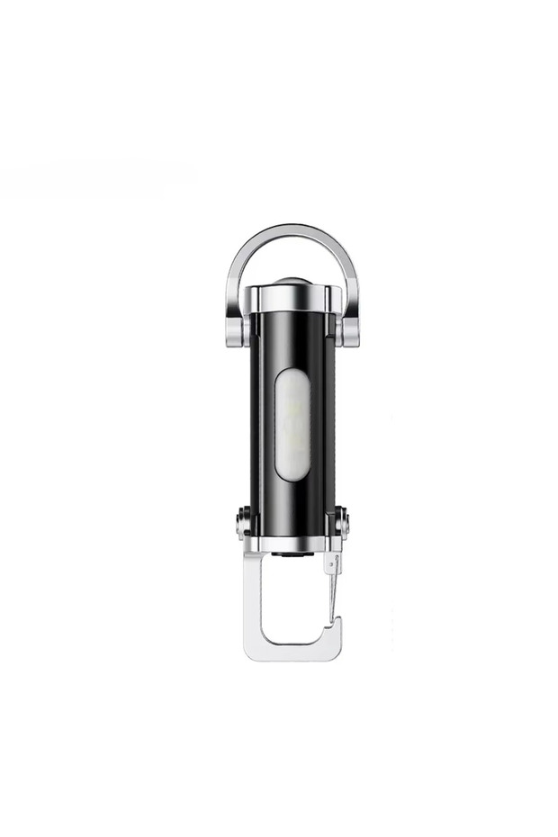 1 black Powerful EDC LED Flashlight Keychain Rechargeable Hanging Portable Flashlights Waterproof Ke