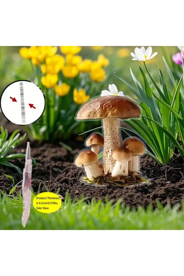 A 1PCS Small Mushroom Garden Decoration Pile Potted Decoration Accessories Suitable for Courtyard De