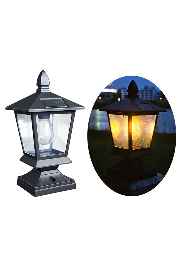 Solar Garden Light Garden Villa Pillar Light Fence Outdoor Waterproof Landscape Light Pillar Light