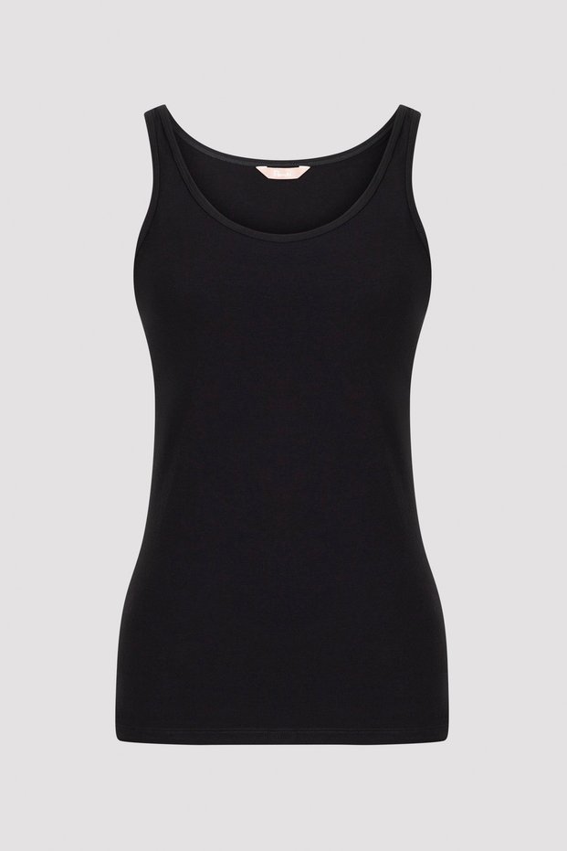 Black Basic Thick Strap Tank Top