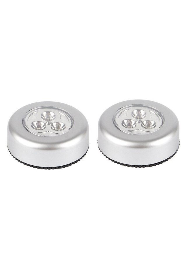 Silver style LED Wireless Night Light Battery Powered Hand Pressing Emergency Lighting Round Bedside