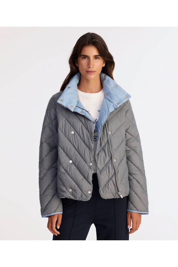 Regular Stand Collar Long Sleeve Coat