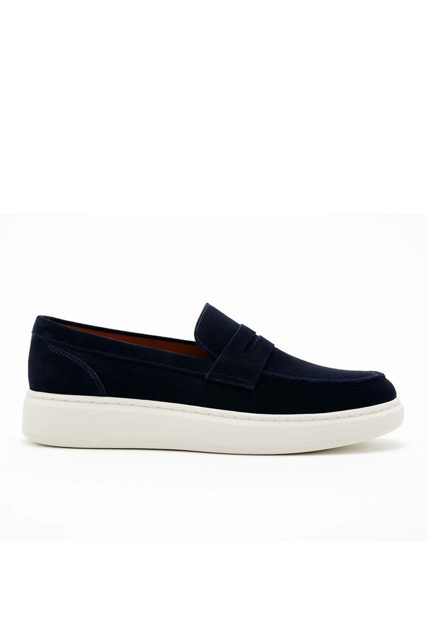 Men's Navy Blue Summer Casual Eva Sole Suede Shoes