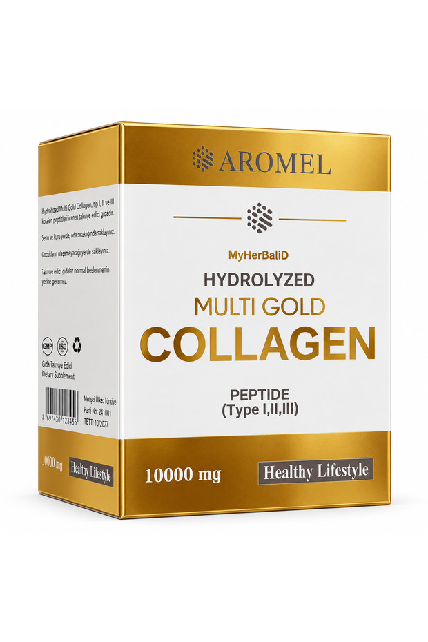 Multi Gold Hydrolyzed Collagen | 30 Chassis 300 Grams | Type I, Ii, Iii Multi, 21 in One Collagen