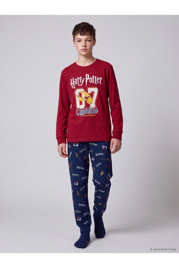 Peak New Season Burgundy Printed Pajama Set