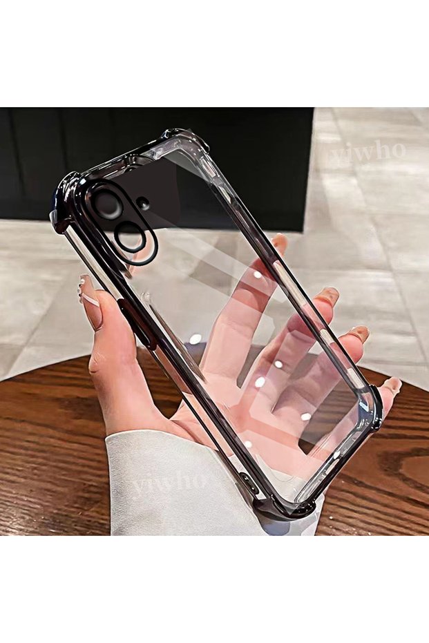 Galaxy A07 4G Transparent Black Phone Case for Samsung Galaxy A17 5G A07 4G Clera Back Soft Tpu Cove