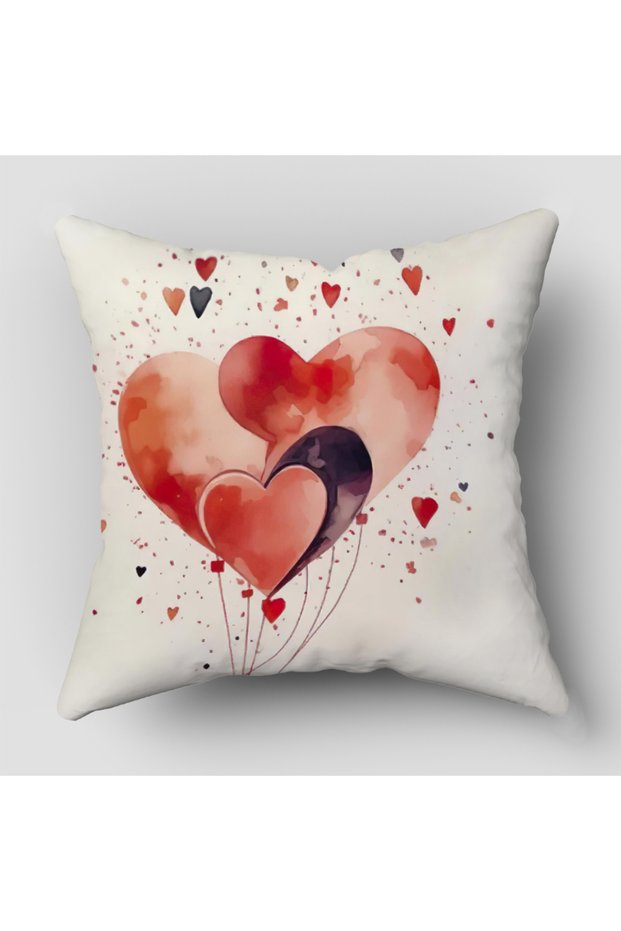 450mm*450mm 4 Heart Pillow Cover Valentine's Day Cushion Cover Pillow Case Office Chair Sofa Bed Hom