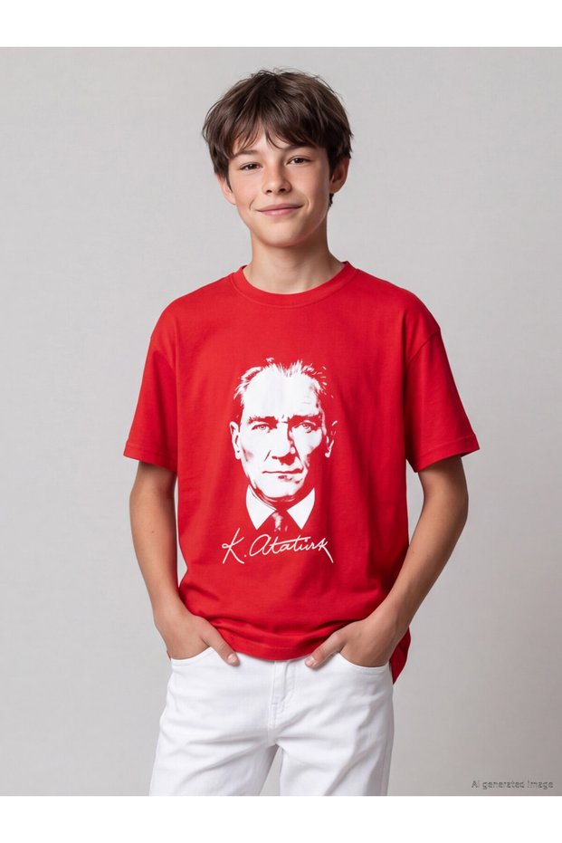 Sparkling Choices from Shining Store Ataturk Printed Boy's T-Shirt