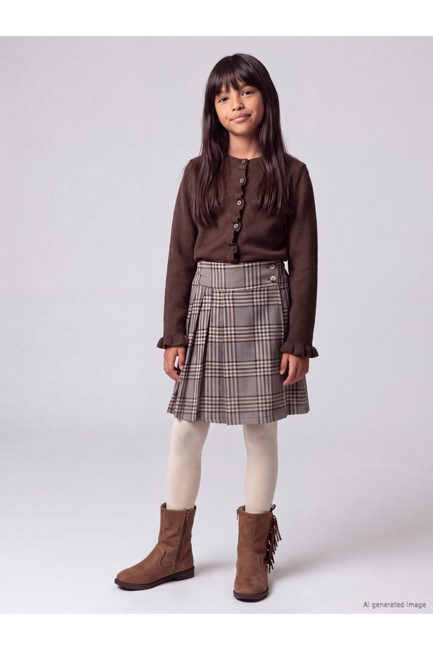 Timeless Clothing & Timeless Choices Girls' Pleated Shorts Skirt