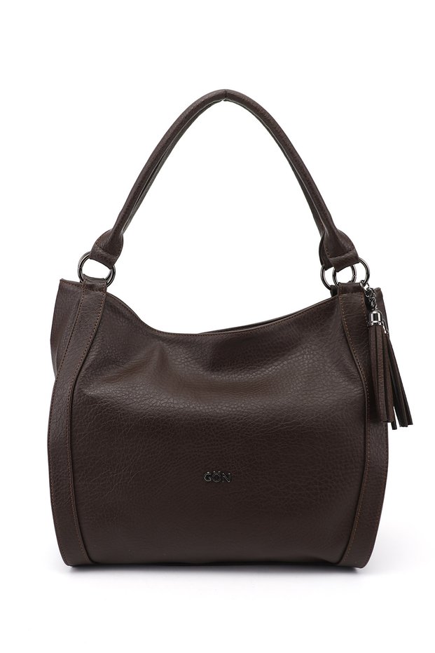 Women's Brown Tassel Shoulder Bag